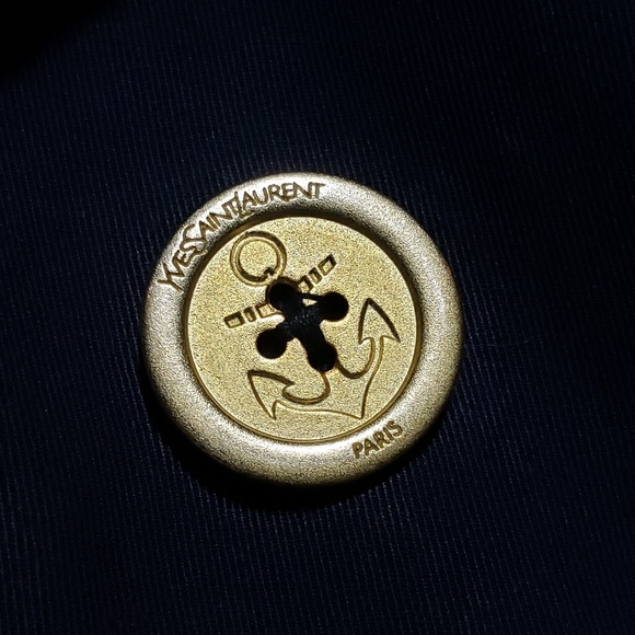 Yves Saint Laurent YSL asymmetric gabardin trench coat jacket - Picture 6 of 6